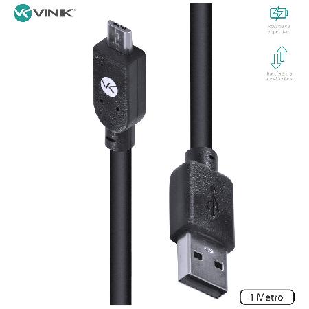 CABO USB X MICRO USB B 2.0 5 PINOS 1 M PRETO - MUSB-1