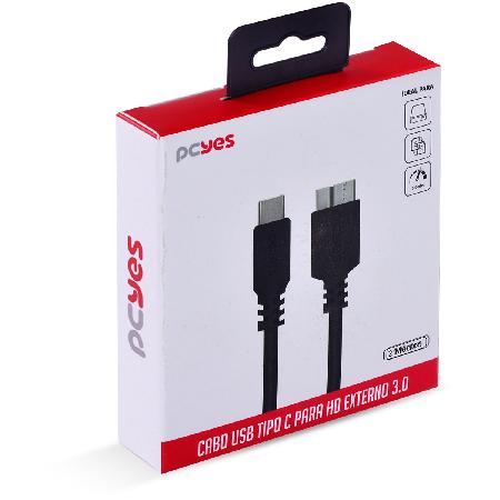 CABO P/ HD EXTERNO USB C MACHO P/ MICRO USB B 3.0 - 1 METRO - P3UCMBP-1 - Imagem 6