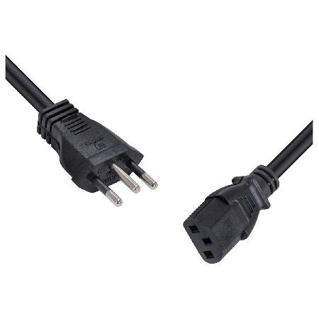CABO DE FORÇA TRIPOLAR PARA FONTE 3X0,75 MM 250V - 0,5M (10 UN) - Imagem 2