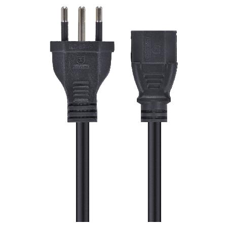 CABO DE FORÇA TRIPOLAR PARA FONTE 3X0,75 MM 250V - 2 MTS (10 UN)