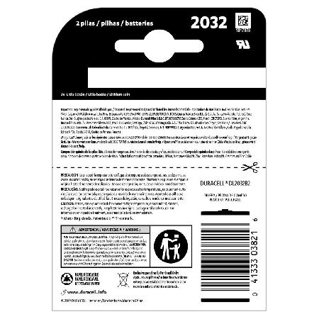 PILHA MOEDA LITHIUM 3V CR2032 (COM 2 PILHAS) DURACELL - Imagem 2