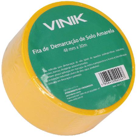 FITA PARA DEMARCACAO DE SOLO AMARELA 48MM X 30M - Imagem 2